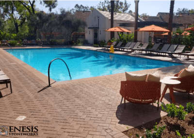 Genesis Stoneworks Commercial Pool Deck Herringbone Pavers