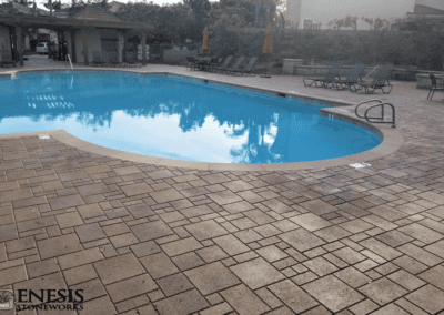 Genesis Stoneworks Commercial Pool Deck Pavers & Coping Install