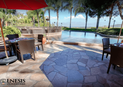 Genesis Stoneworks Commercial Resort Hotel Flagstone Paver Patio Installation