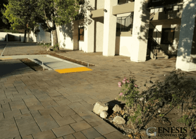 Genesis Stoneworks Commercial Sidewalk Paver Install