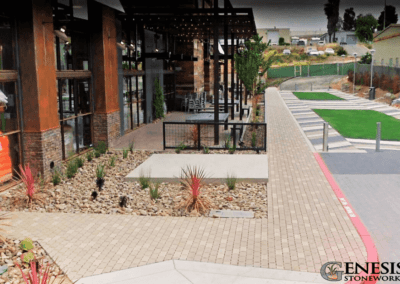 Genesis Stoneworks Commercial Sidewalk & Walkway Permeable Pavers Install
