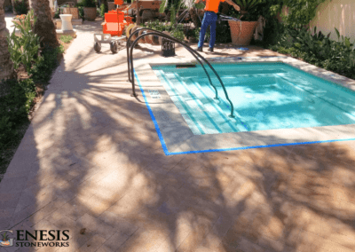 Genesis Stoneworks Commercial Spa Deck Paver Install