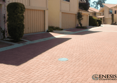 Genesis Stoneworks Commercial Townhome Paver Driveway Install