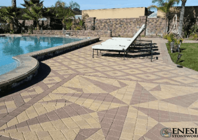 Genesis Stoneworks Compass Design Pool Deck Pavers