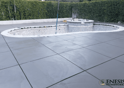 Genesis Stoneworks Concrete Pool Deck Installation