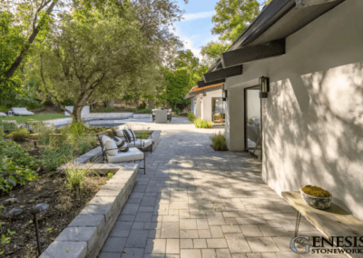 Genesis Stoneworks Courtyard Patio Pavers & Retaining Wall