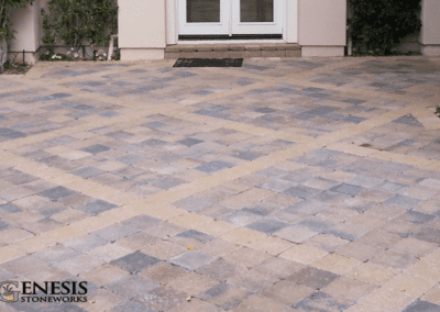 Genesis Stoneworks Custom Castle Cobble II Patio Paver Install