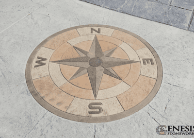Genesis Stoneworks Custom Concrete Compass Design