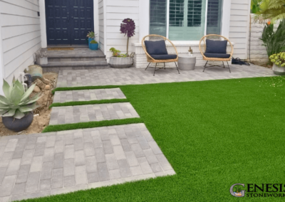 Genesis Stoneworks Entryway Walkway & Patio Pavers, & Artificial Turf