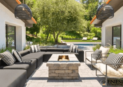 Genesis Stoneworks Fire Pit & Paver Patio Install