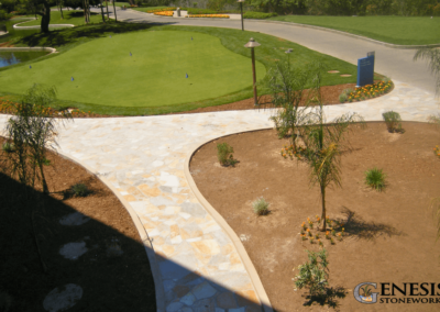 Genesis Stoneworks Flagstone Paver Commercial Walkways Installation