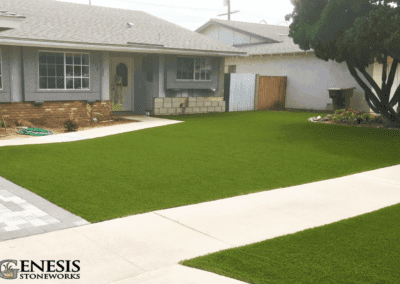 Genesis Stoneworks Front Turf, Parkway & Driveway Pavers Installation