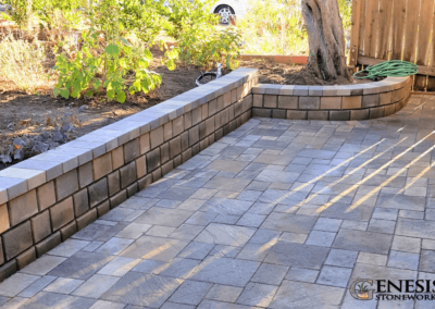 Genesis Stoneworks Garden Infinity Wall & Paver Patio Installation