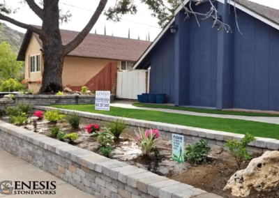 Genesis Stoneworks Garden Retaining Walls & Artificial Turf