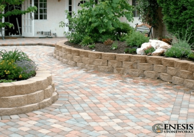 Genesis Stoneworks Garden Stack Wall & Paver Patio Installation