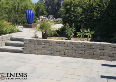 Genesis Stoneworks Garden Wall, Steps, Pavers, & Water Feature Installation