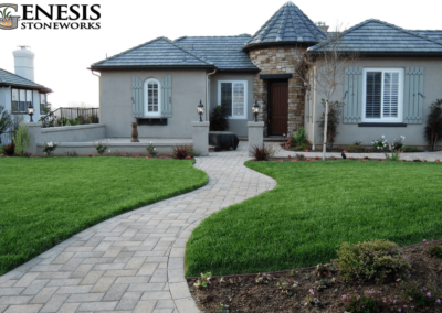 Genesis Stoneworks Herringbone Paver Walkways