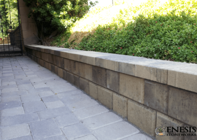 Genesis Stoneworks Infinity Retaining Wall & Paver Walkway