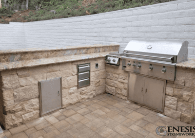 Genesis Stoneworks L Shaped Barbecue Island & Pavers