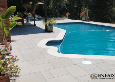 Genesis Stoneworks Large Scale Paver Pool Deck Install