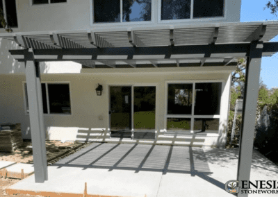 Genesis Stoneworks Lattice Patio Cover & Concrete Patio Installation