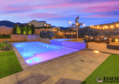 Genesis Stoneworks New Pool, Pavers, Artificial Turf, & Walls Installation