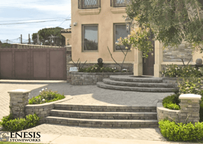 Genesis Stoneworks Pilasters, Garden Walls, & Paver Patio & Driveway