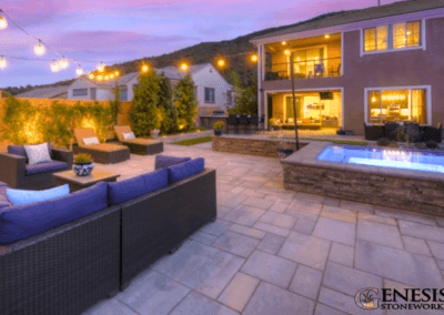 Genesis Stoneworks Patio Pavers & Spa Install