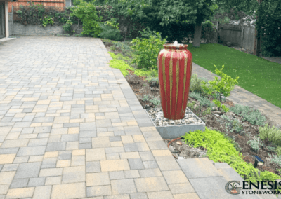 Genesis Stoneworks Patio & Step Pavers, Water Feature, & Turf Install