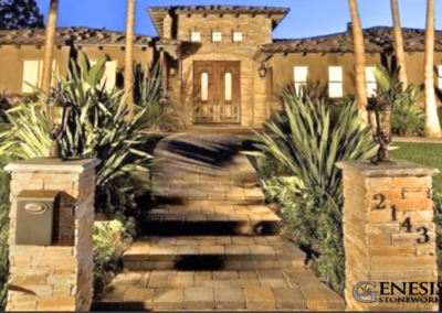 Genesis Stoneworks Paver Entryway Steps, Walkway & Pilasters