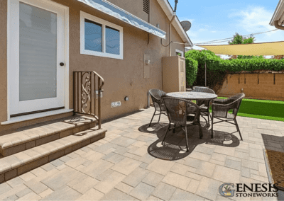 Genesis Stoneworks Paver Patio & Bullnose Steps