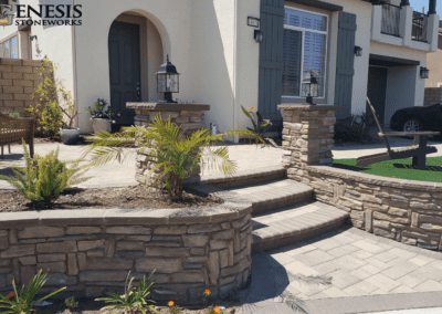Genesis Stoneworks Paver Patio Garden Wall Stone Veneer Artificial Turf