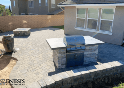 Genesis Stoneworks Paver Patio, Retaining Wall, Fire Pit, BBQ Island, Water Feature Install