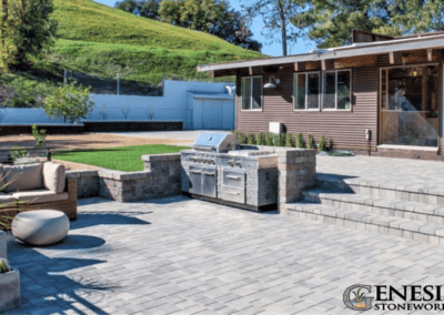 Genesis Stoneworks Paver Patio, Steps, Walls, & Turf Installation