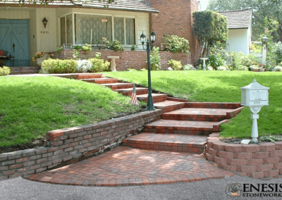 Genesis Stoneworks Paver Walkway Steps & Garden Planter Wall