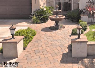 Genesis Stoneworks Pilasters & Entry Patio Pavers