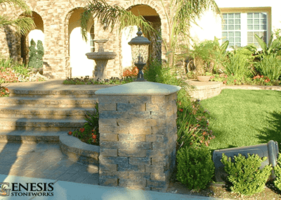 Genesis Stoneworks Pilasters, Pavers, & Stone Veneer Install