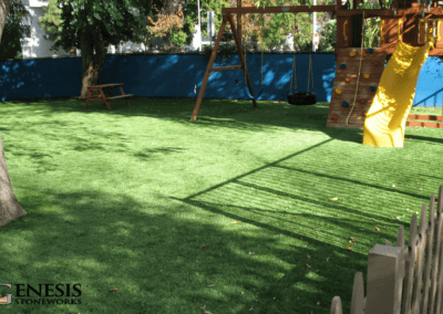 Genesis Stoneworks Play Yard Artificial Turf Install