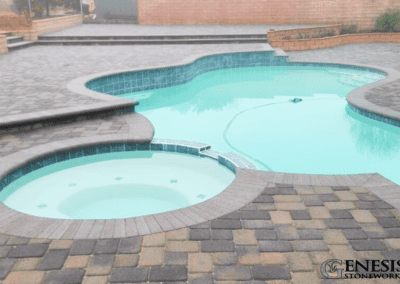 Genesis Stoneworks Pool Deck Pavers, Bullnose Coping & Walls