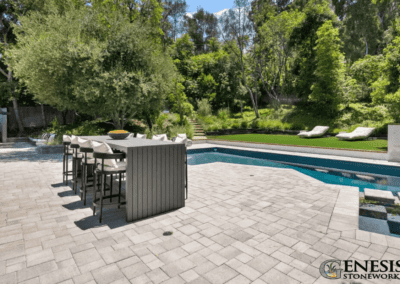 Genesis Stoneworks Pool Deck Pavers GC & Artificial Turf