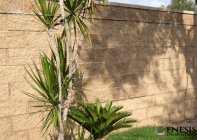 Genesis Stoneworks Property Fence Split Face Block Wall