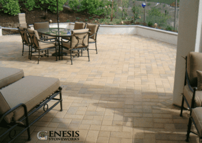 Genesis Stoneworks Random Patio Pavers, Walls & Caps Install