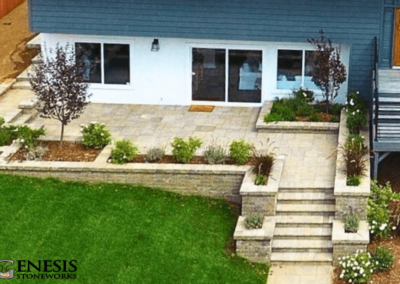 Genesis Stoneworks Retaining Walls, Paver Patio, Steps, Pilasters, & Planter Walls Installation