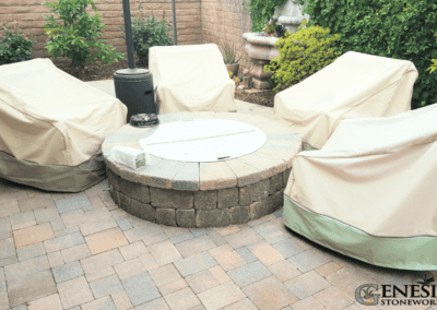 Genesis Stoneworks Round Fire Pit & Paver Patio