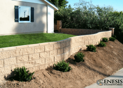 Genesis Stoneworks Split Face Wavy Wall Installation