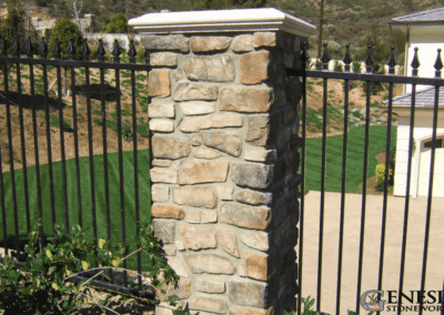 Genesis Stoneworks Stone Veneer Pillar & Precast Cap