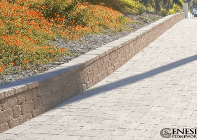 Genesis Stoneworks Stone Wall Retaining Wall & Textured Driveway Pavers