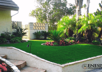 Genesis Stoneworks Synthetic Turf Front Yard Install