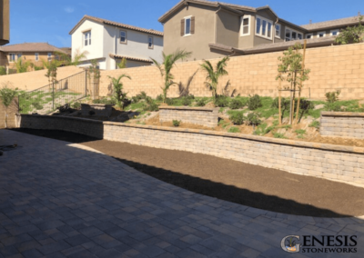 Genesis Stoneworks Tiered Retaining Walls & Paver Patio