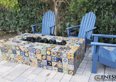 Genesis Stoneworks Tile Fire Pit & Pavers